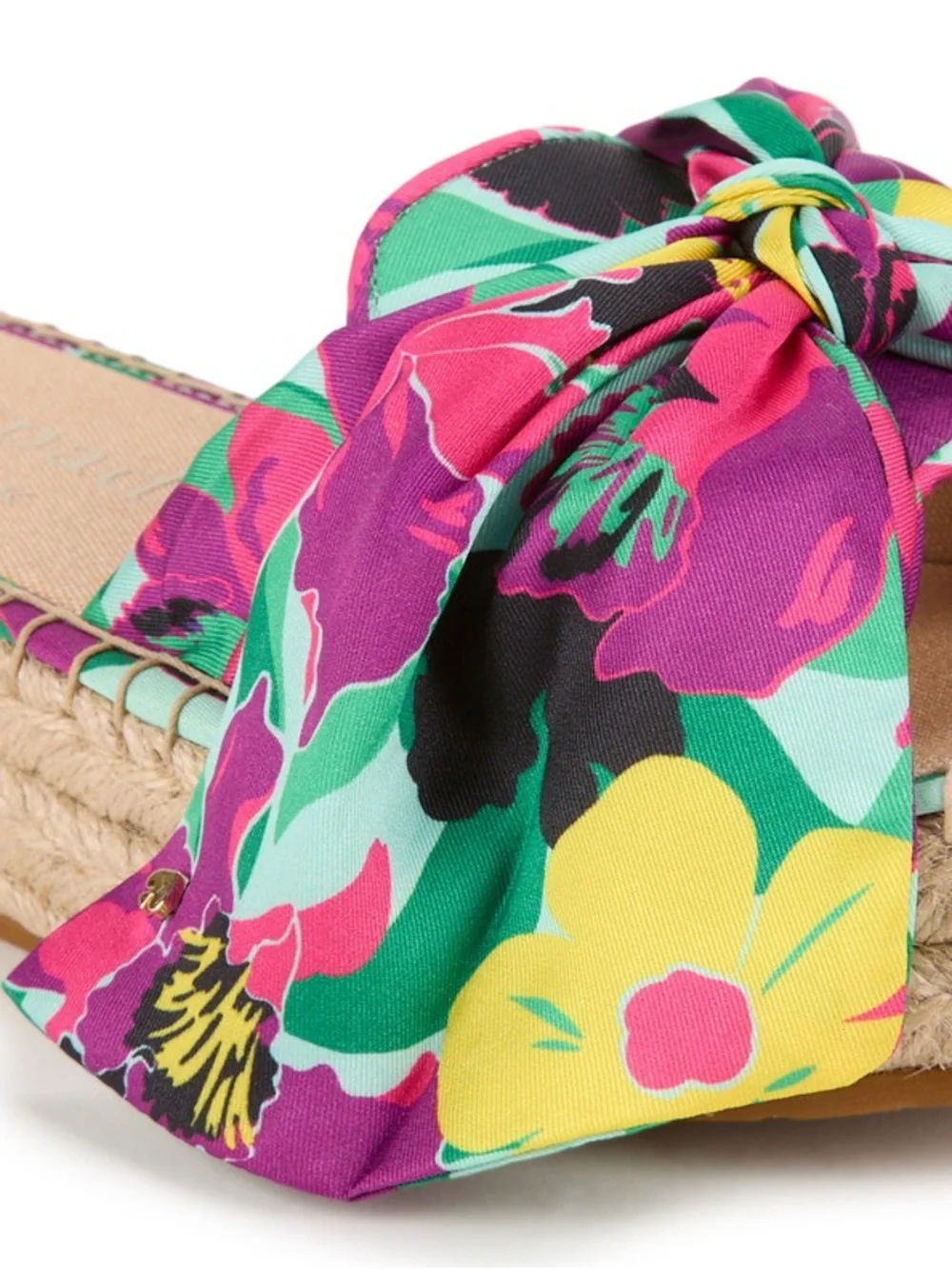 kate spade Multicolor Floral Knot Espadrille Slide